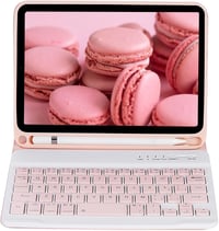leleyo iPad Mini 1/2/3/4/5 Mágneses Billentyűzetes Tok Pink QWERTY 4