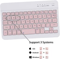 leleyo iPad Mini 1/2/3/4/5 Mágneses Billentyűzetes Tok Pink QWERTY 2