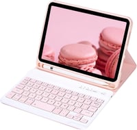 leleyo iPad Mini 1/2/3/4/5 Mágneses Billentyűzetes Tok Pink QWERTY 5