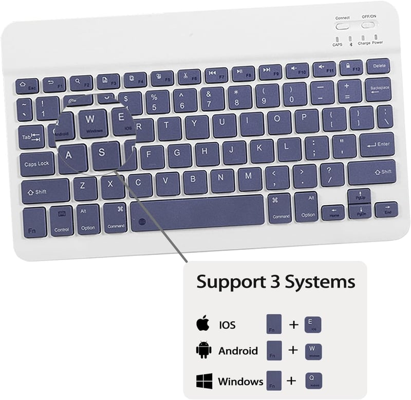 leleyo Lenovo Tab M11 K11 Idea Tab 11" Billentyűzetes Tok Mágneses Levehető QWERTY Lila