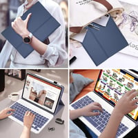 leleyo Lenovo Tab M11 K11 Idea Tab 11" Billentyűzetes Tok Mágneses Levehető QWERTY Lila 7