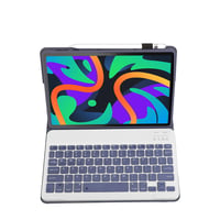leleyo Lenovo Tab M11 / K11 / Idea Tab 11" torbica s tipkovnicom, magnetska, QWERTY - ljubičasta 2
