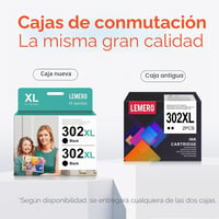 Lemero 302XL fekete tintapatron HP 302 kompatibilis - 2 db 8
