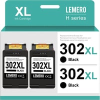 Lemero 302XL fekete tintapatron HP 302 kompatibilis - 2 db 1