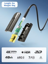 Lemorele HDMI 2.0 optikai kábel 4K@60Hz 18Gbps PS5 Xbox 2