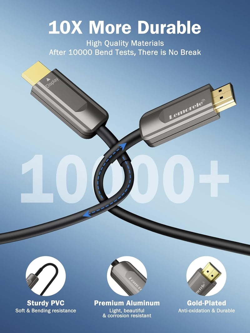 Lemorele HDMI 2.0 optikai kábel 4K@60Hz 18Gbps PS5 Xbox