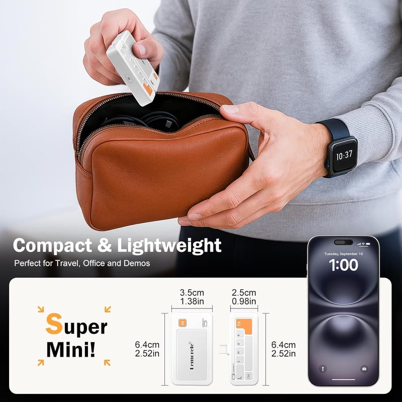 Lemorele Wireless HDMI Adó-Vevő 50m Távolságra, 1080P@60Hz, Miracast/AirPlay, Windows/Android/iOS/macOS