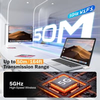 Lemorele Wireless HDMI Adó-Vevő 50m Távolságra, 1080P@60Hz, Miracast/AirPlay, Windows/Android/iOS/macOS 4