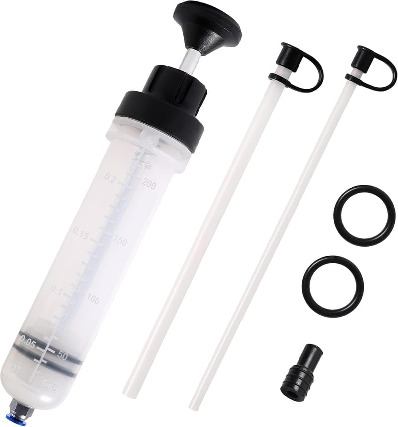 LEMOTO 200ml Olajszívó Fecskendő - Kézi Folyadék Szivattyú Fékfolyadékhoz, Motorolajhoz, Hűtőfolyadékhoz - Autó Olajleszívó Pumpa - 200cc-1