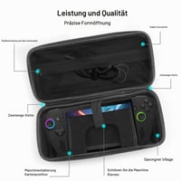 Husă de protecție Lemxiee pentru consolă ROG Xbox Ally X și Ally + 2 folii de protecție din sticlă securizată de 7,0" - Husă/Geantă de protecție rigidă pentru accesorii 7