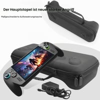 Husă de protecție Lemxiee pentru consolă ROG Xbox Ally X și Ally + 2 folii de protecție din sticlă securizată de 7,0" - Husă/Geantă de protecție rigidă pentru accesorii 6