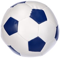 Lena 62163 Mäkká futbalová lopta – sada 3 ks, 10 cm, biela/modrá/zelená/červená, na vnútorné aj vonkajšie použitie, pre deti od 12 mesiacov 3