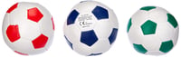 Lena 62163 Mäkká futbalová lopta – sada 3 ks, 10 cm, biela/modrá/zelená/červená, na vnútorné aj vonkajšie použitie, pre deti od 12 mesiacov 1