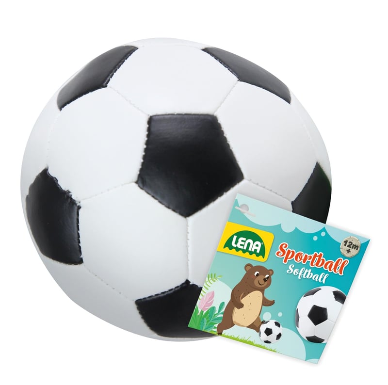 Mäkká futbalová lopta Lena 18 cm pre deti – Penová loptička na hranie v interiéri aj exteriéri