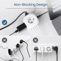 LENCENT 8az1-ben kocka elosztó 3 USB + Type-C porttal 2m vezetékkel - 2 m 4