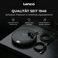 Player CD portabil Lenco CD-010 cu căști și cablu de încărcare USB - negru 7