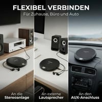 Player CD portabil Lenco CD-010 cu căști și cablu de încărcare USB - negru 6