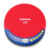 CD player portabil Lenco CD-021 pentru copii - cu căști, limitator de volum, baterie încorporată, CD-R/RW - Roșu/Albastru 3