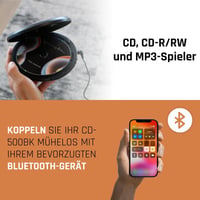 Prenosný CD prehrávač pre deti Lenco CD-500BK – Discman – čierny 5