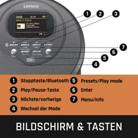 Prenosný CD prehrávač pre deti Lenco CD-500BK – Discman – čierny 4