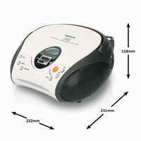 Detský CD prehrávač Lenco SCD-24 White – Prenosný rádiomagnetofón s CD prehrávačom v bielej farbe 3