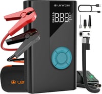 Lenercom 1500A Autós Bikázó Powerbank Beépített 150 PSI Digitális Kompresszorral - 12V Indításrásegítő QC3.0 Gyorstöltéssel, 4 az 1-ben Akku 1
