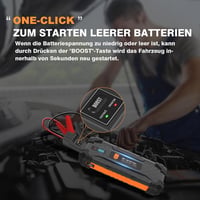 Lenercom 3000A Autós Indításrásegítő Powerbank 24000mAh - 10.0L Benzin/8.0L Dízel Motorokhoz, USB Gyorstöltés, LED Lámpa, IP65 Vízálló 3