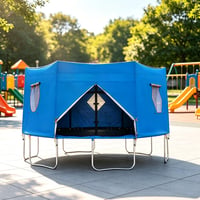 Cort pentru trambulină LengSuaa, impermeabil, cu protecție UV, parasolar rotund, pentru petreceri în aer liber și picnicuri, albastru, 3,6 m, pentru 8 stâlpi 7