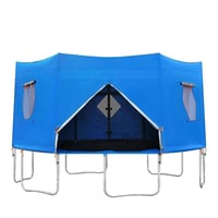 Cort pentru trambulină LengSuaa, impermeabil, cu protecție UV, parasolar rotund, pentru petreceri în aer liber și picnicuri, albastru, 3,6 m, pentru 8 stâlpi 1