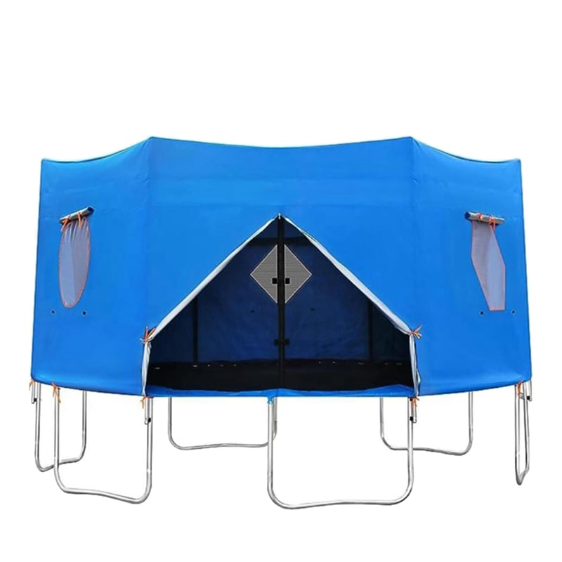 Cort pentru trambulină LengSuaa, impermeabil, cu protecție UV, parasolar rotund, pentru petreceri în aer liber și picnicuri, albastru, 3,6 m, pentru 8 stâlpi