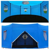 Cort pentru trambulină LengSuaa, impermeabil, cu protecție UV, parasolar rotund, pentru petreceri în aer liber și picnicuri, albastru, 3,6 m, pentru 8 stâlpi 6