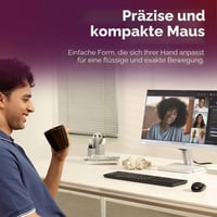 Bezdrôtová súprava klávesnice a myši Lenovo 100 Combo, 2,4 GHz, nano USB prijímač, optický senzor 1600 DPI, odolná voči poliatiu, kompatibilná s Windows 5