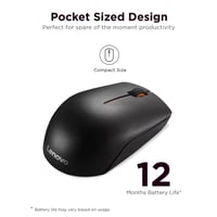 Kompaktná bezdrôtová myš Lenovo 300, kompatibilná s Chromebookmi, čierna, 32x56x98 mm, PC/Mac 5