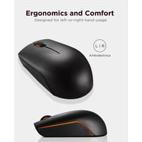 Kompaktná bezdrôtová myš Lenovo 300, kompatibilná s Chromebookmi, čierna, 32x56x98 mm, PC/Mac 3