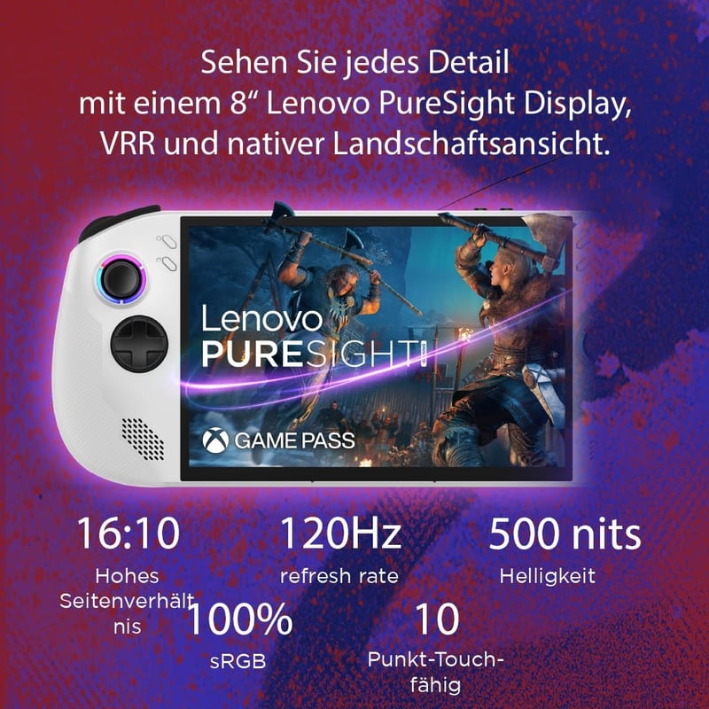 Lenovo Legion Go S 8" Gaming Konzol 32GB RAM 1TB SSD Ryzen Z2 Go Fehér