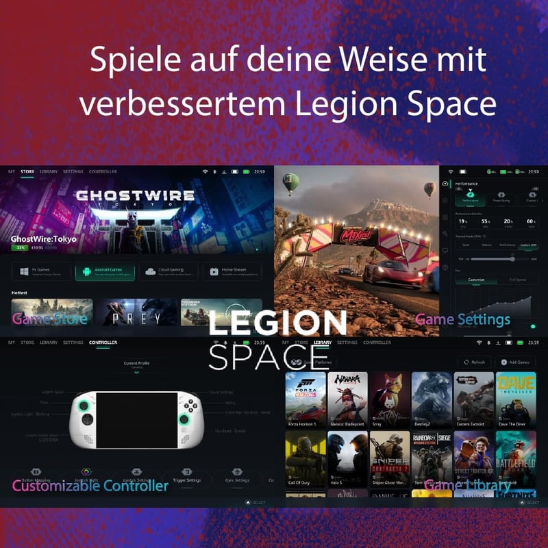 Lenovo Legion Go S 8" Gaming Konzol 32GB RAM 1TB SSD Ryzen Z2 Go Fehér