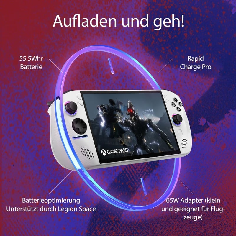 Lenovo Legion Go S 8" Gaming Konzol 32GB RAM 1TB SSD Ryzen Z2 Go Fehér