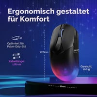Mouse Gaming Wireless Lenovo Legion M410 RGB – Negru Transparent, 16000 DPI, 6 butoane, autonomie baterie 53 ore, compatibil NVIDIA Reflex 5