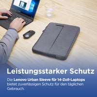 Lenovo Urban Sleeve Case 14-palcové puzdro na notebook, vodoodpudivé, kompatibilné s Chromebookom, sivé 3