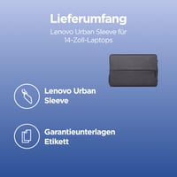 Lenovo Urban Sleeve Case 14-palcové puzdro na notebook, vodoodpudivé, kompatibilné s Chromebookom, sivé 5