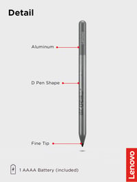 Dotykové pero Lenovo USI Pen 2 – Sivá, 1 ks, magnetické uchytenie, kompatibilné so zariadeniami USI 5
