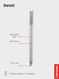 Lenovo USI Pen 2 Stylus Ceruza Szürke Tablet Érintőceruza - Single, USI Pen 2 6