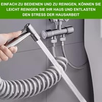 Lenpestia Bidet Zuhanyfej Rozsdamentes Acél Toalett Spray Ezüst 4