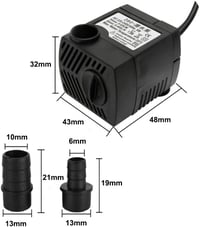 Lenpestia Mini Vízpumpa 400L/H Akváriumhoz Kerthez Szökőkúthoz 5W 7
