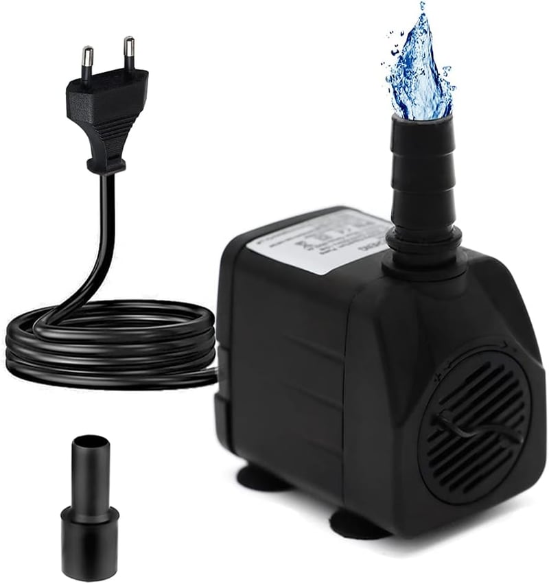 Lenpestia Mini Vízpumpa 600L/H Csendes Akváriumszivattyú Szökőkút Kerti Tó