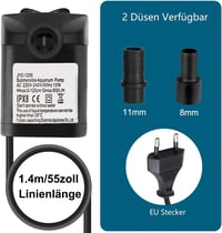 Lenpestia Mini Vízpumpa 600L/H Csendes Akváriumszivattyú Szökőkút Kerti Tó 2