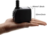 Lenpestia Mini Vízpumpa 600L/H Csendes Akváriumszivattyú Szökőkút Kerti Tó 7
