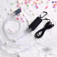 Lenpestia USB Mini Akváriumlégpumpa Csendes Oxigénpumpa Energiatakarékos Légköves Szilikon Csővel - Black 2