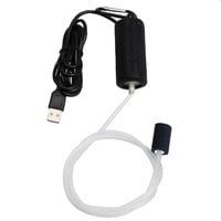 Lenpestia USB mini akváriový vzduchovací motorček s kamienkom a silikónovou hadičkou, 1 W – čierny 2