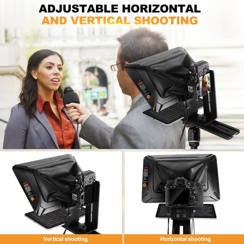 LENSGO TC12 Teleprompter DSLR/Tükörreflexes kamerához, 12,9" tablethez